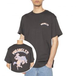 WRANGLER-Graphic Tee Faded Black - Maglietta Girocollo Uomo Nera
