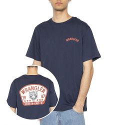 WRANGLER-Graphic Tee Navy - Maglietta Girocollo Uomo Blu