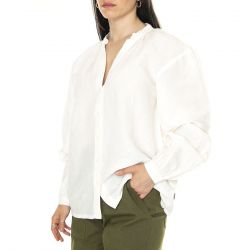WRANGLER-Poet Sleeve Blouse White - Camicia Donna Bianca