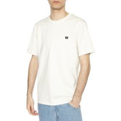 WRANGLER-Sign Off Tee Vintage White - Maglietta Giorocollo Uomo Beige