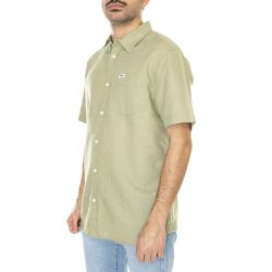 WRANGLER-SS 1 Pocket Shirt Tea Leaf Green - Camicia Maniche Corte Uomo Verde