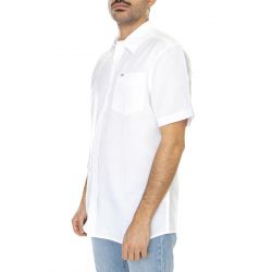 WRANGLER-M' SS 1 Pocket Shirt White Short Sleeves