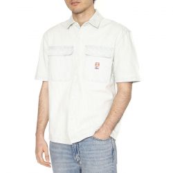 WRANGLER-SS Casey Jones Shirt Light Wash - Camicia Maniche Corte Uomo Beige