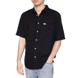 WRANGLER-SS Shirt Nera - Camicia Maniche Corte Uomo Nera