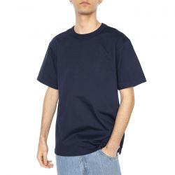 WRANGLER-SS Solid Tee Navy - Maglietta Girocollo Uomo Blu