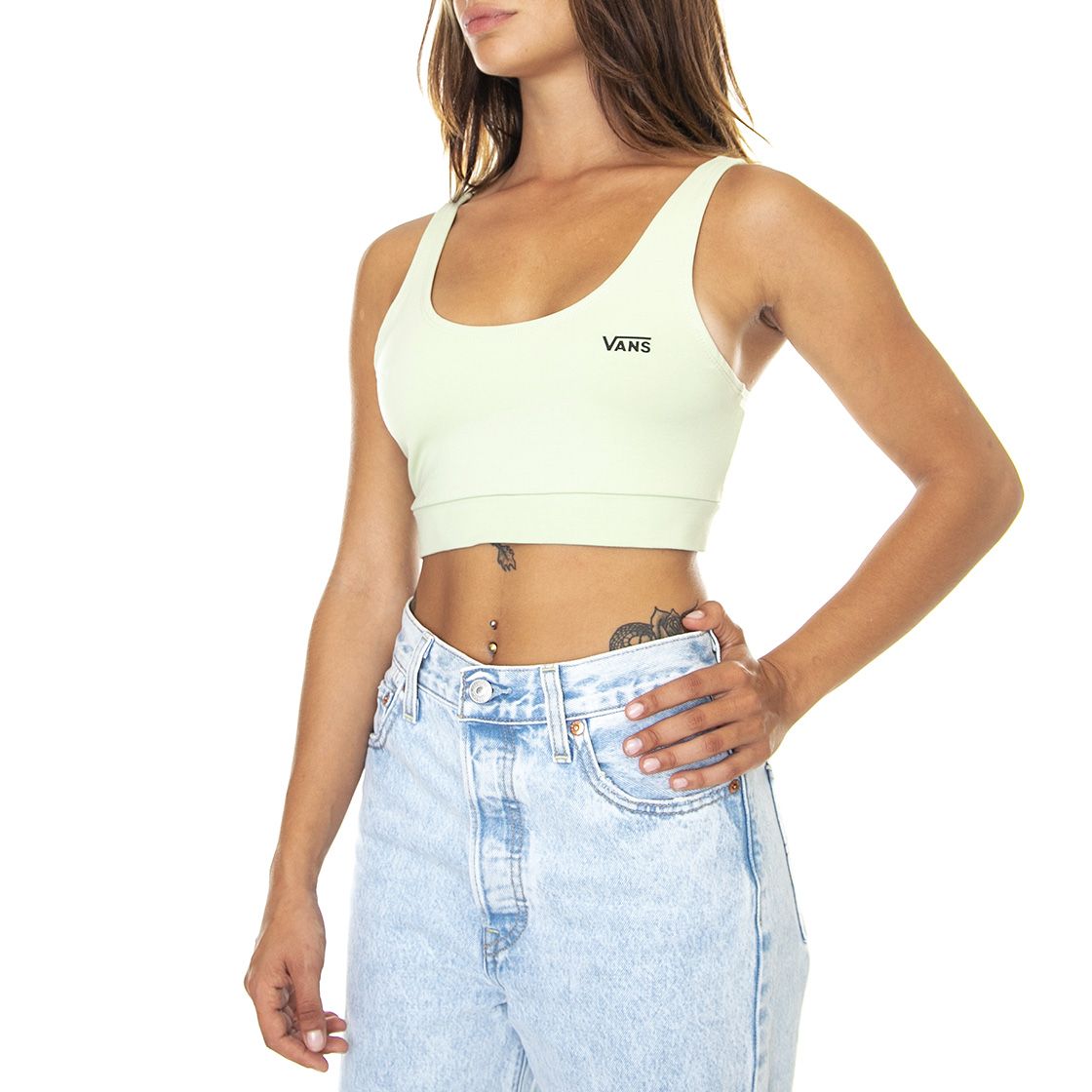 Vans Wm Flying V Bralette Celadon Green Top