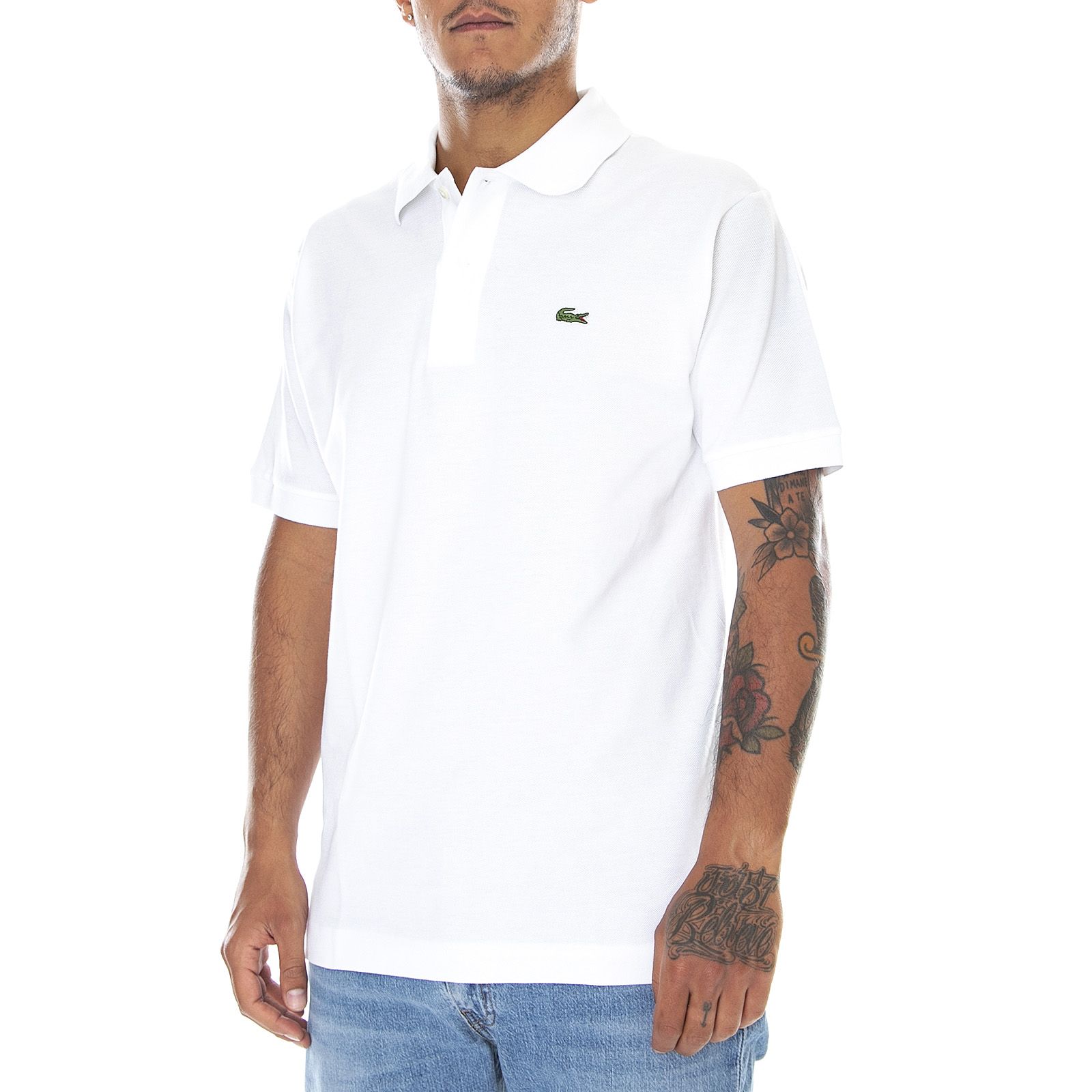 mens lacoste polo white