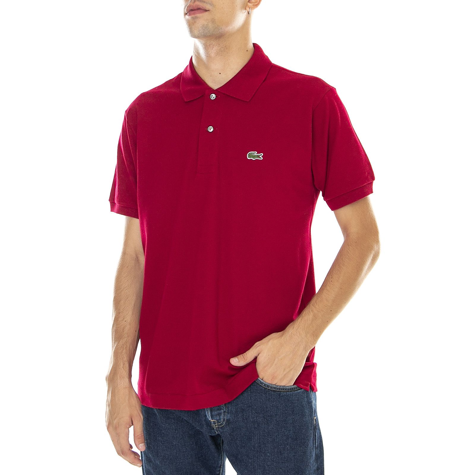 Lacoste Mens 476 Logo Red Polo Shirt | Buy on