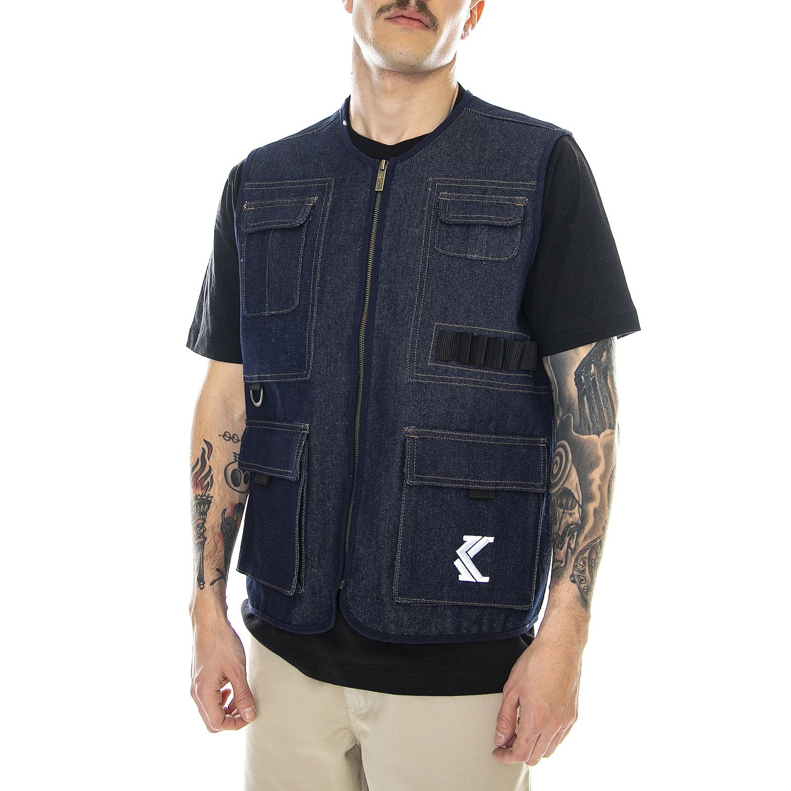 karl kani denim utility vest