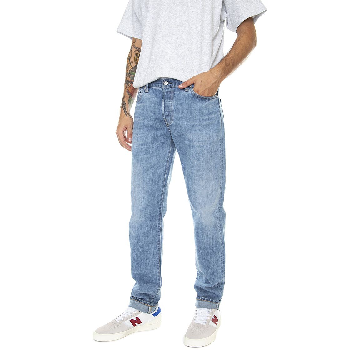 Regular Tapered Light Used - Pantaloni Denim Jeans Uomo Blu