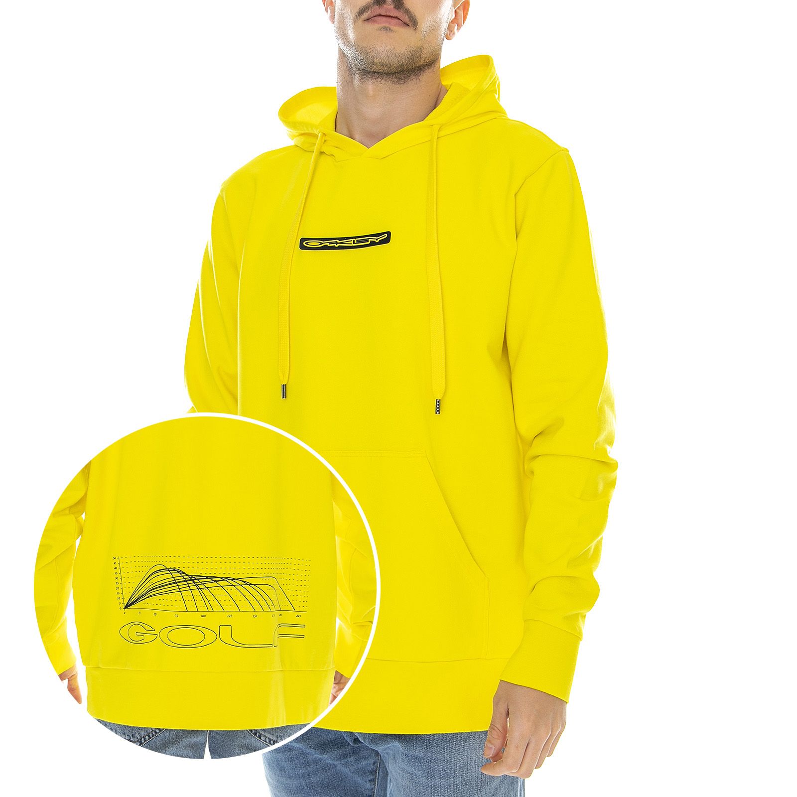 Oakley Golfing Logo Hoodie - Radiant Yellow - Felpa con Cappuccio