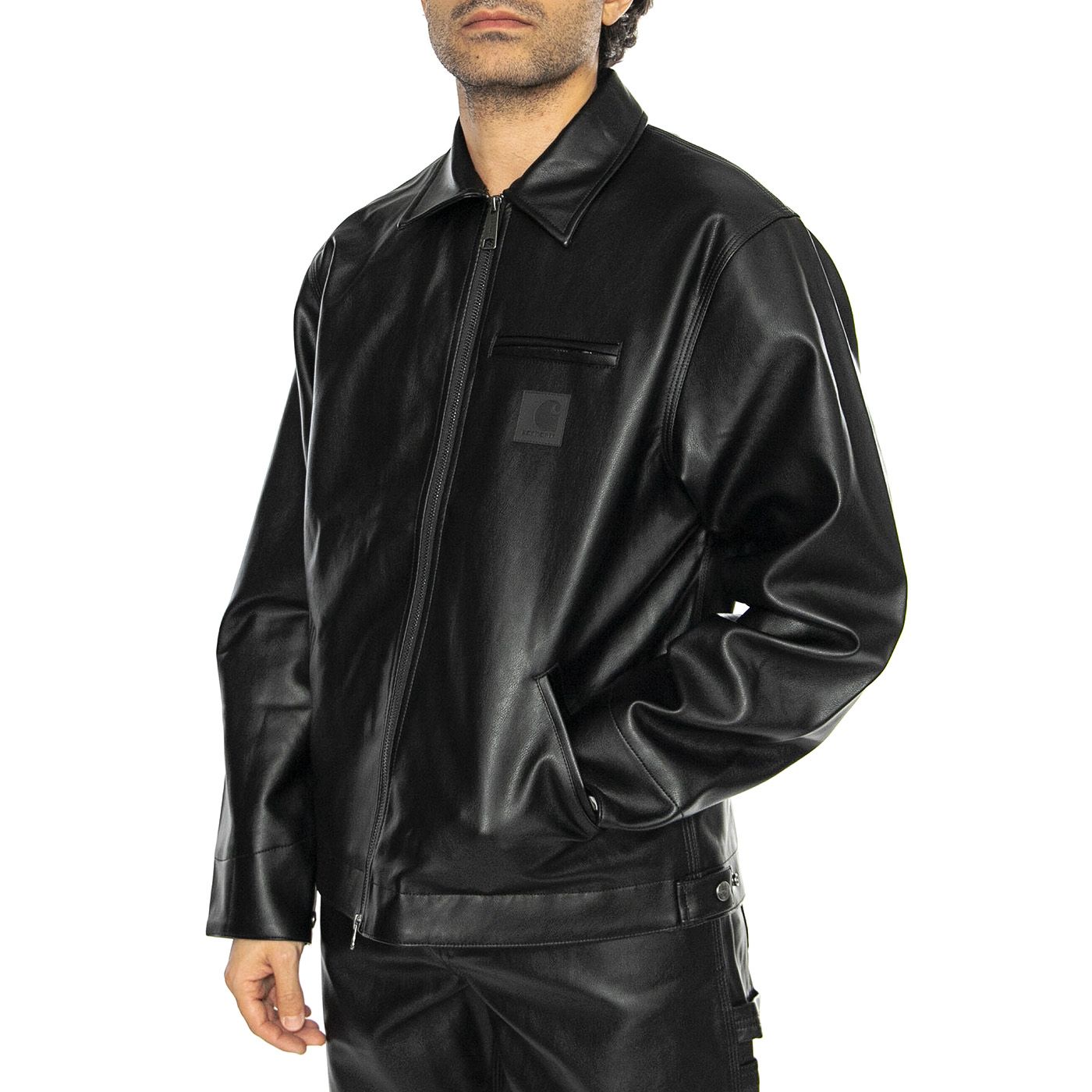 Giacca vintage effetto invecchiato Carhartt Detroit nera BLK abbigliamento  da la