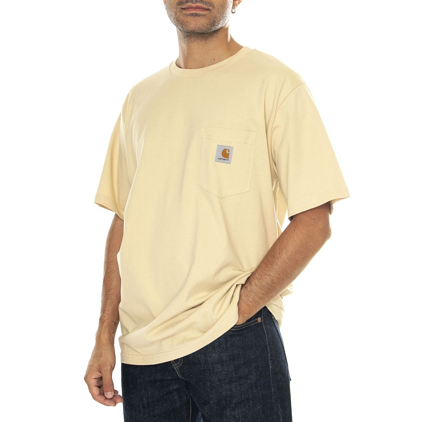 S S Pocket T Shirt Cornsilk