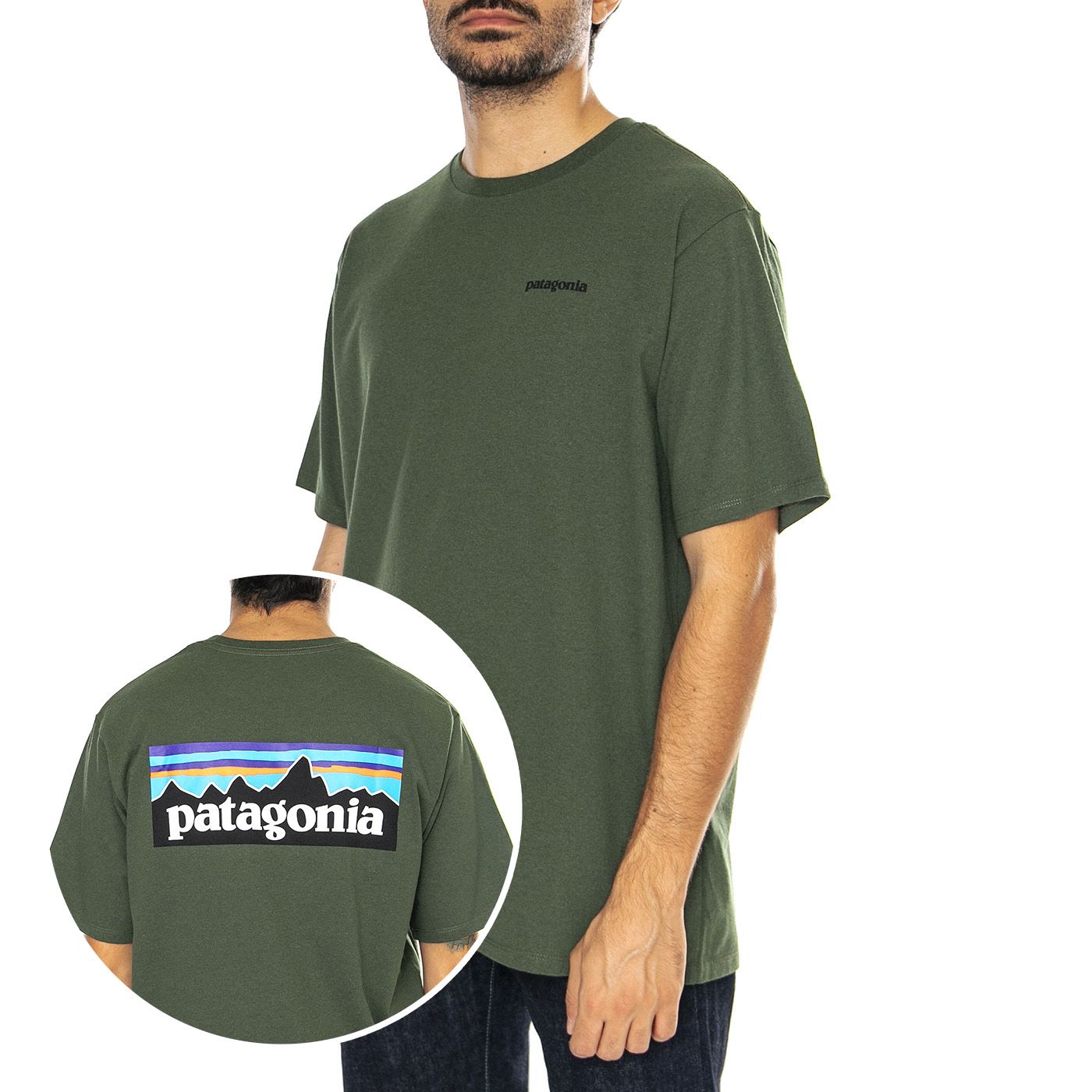 M s P 6 Logo Responsibili Tee TPGN Maglietta Girocollo Uomo Verde