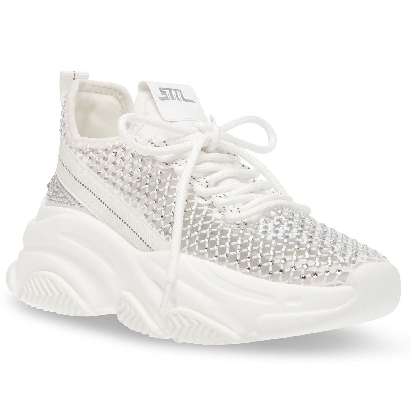 W Poise White Mesh TPU Stones Shoes