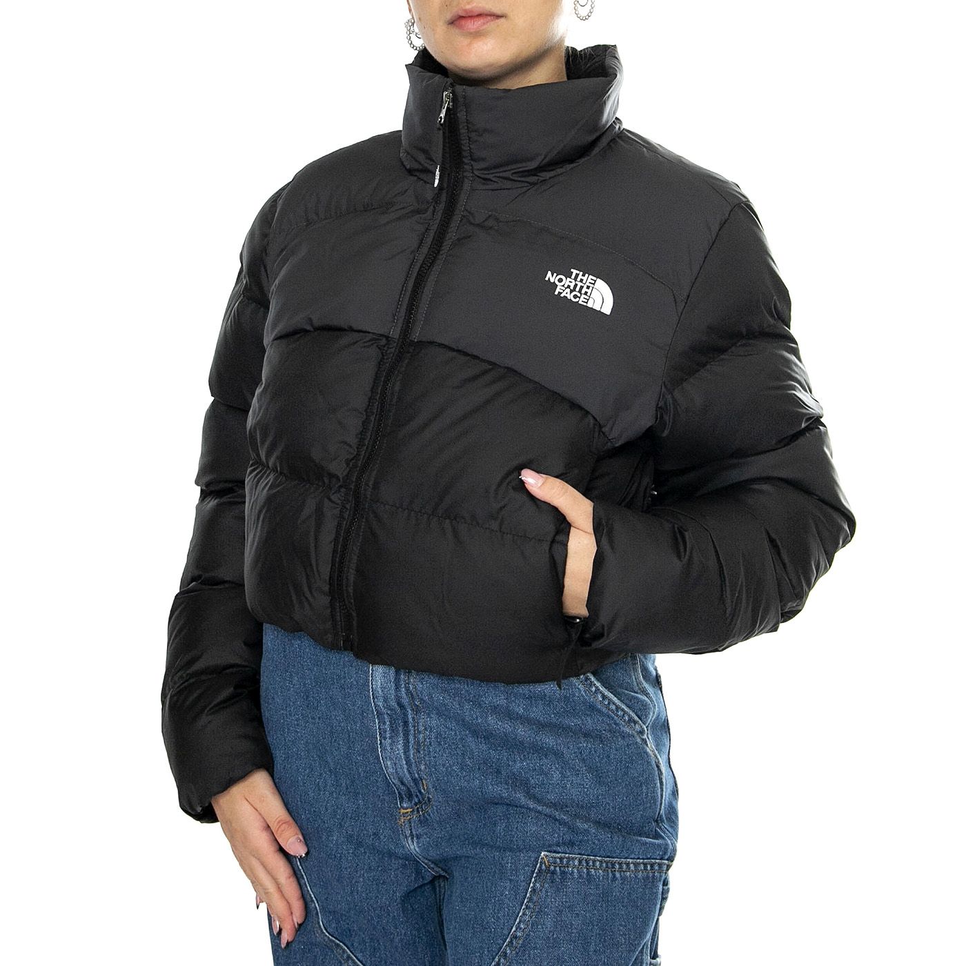 W Cropped Saikuru TNF Black / Asphalt Grey - Giacca Donna Nera